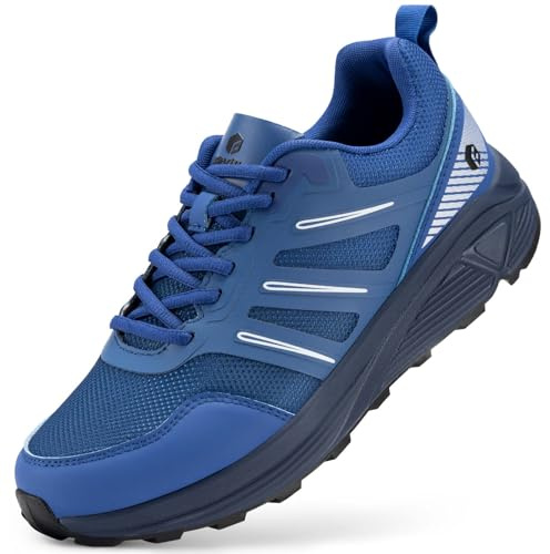 FitVille Laufschuhe Herren Extra Weite Traillaufschuhe Straßenlaufschuhe Breit Sneaker Leicht Sportschuhe Outdoor Schuhe Bequeme Fitnessschuhe Trekkingschuhe