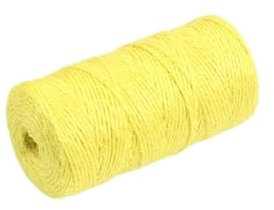 Gartenseil 100 m/Rolle, buntes Jute-Schnur, natürliches Jute-Seil, Schnur, Schnur, Sackleinen, Band, Basteln, Geschenkverpackung, Hochzeit, Party, Dekoration Garten Kordel (Color : Yellow)