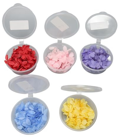 Fleurs Pressées Séchées, Pétales D'hortensia 5 Couleurs pour la Fabrication de Bijoux de Collier, Accessoire de Bricolage à Usage Polyvalent
