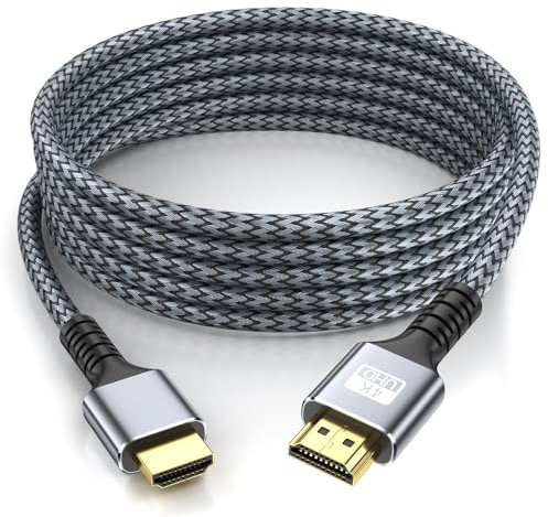 looyotul 4k Hdmi Kabel 9m Ultra High Speed HDMI 2.0 Kabel 4K@60HZ 3D ARC Gold Plated Connector Ethernet Audio Video Return HDMI Kabel für UHD TV Monitor Laptop Xbox PS4/PS5 ect.(Silber)