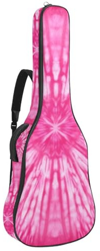 Tasche für Akustikgitarre, groß, schöne Gitarrenkoffer, passend für 40/41/42 Zoll, wasserdichte Gigbag mit gepolstertem Schutz, Lila Tie Dye, Mehrfarbig Nr. 04, 42.9x16.9x4.7 in, Gitarrentasche