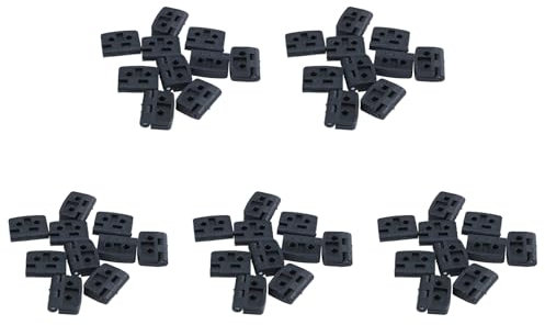 Lot de 50 charnières de porte en plastique noir renforcé 40 mm x 30 mm
