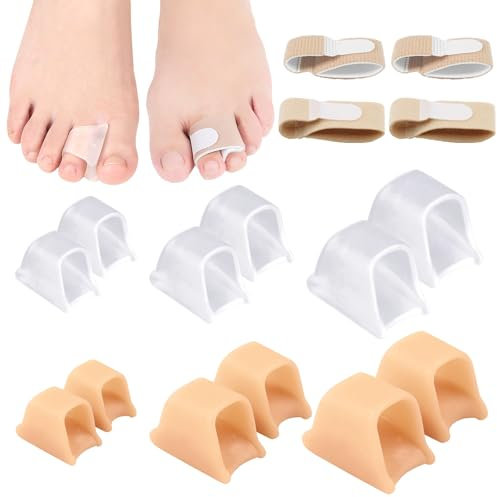 ZOCONE 16 Piezas Corrector Dedo Martillo para Pies Silicona Separador Dedos Pie Vendaje Dedo Pie Ferula Dedo Martillo Pie Alisador de Dedos Martillo Ajustable Enderezador de Dedos Pies Garra Martillo