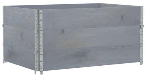 vidaXL Jardinière Gris 120x80 cm Bois Massif de pin