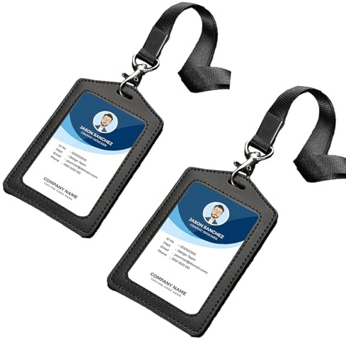 Meekye 1/2 Satz Ausweishülle Schlüsselbänder, Schlüsselband Ausweishalter Kartenhülle Badge Holder für Schlüsselanhänger Kreditkarten ID Karten, Work ID, Studentenausweis, Büro
