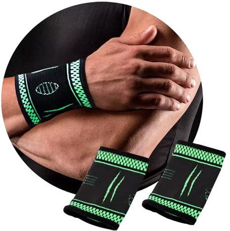 2 PEZZI Fascia Tutore Polso Compressione, polsini Supporto Polso per Sport,Lavoro,tutore polso tennis, Polsiera per Sindrome del Tunnel Carpale, Artrite, Tendinite,sx e dx palestra sollevamento pesi