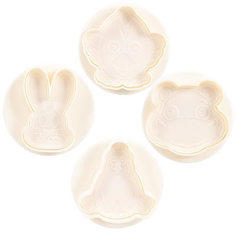 PRETYZOOM 4pcs Animal Biscuit Molds Cartoon Cookie Cutters for Baking Cookie Pressing Stamps Reusable Baking Tools