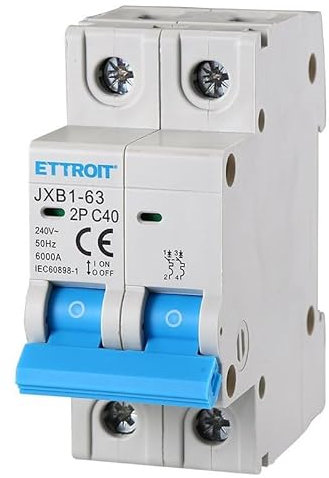 IXTRIMA Interruttore Magnetotermico Automatico, 2P 40A 220V 6kA, Bipolare MCB 2P C40