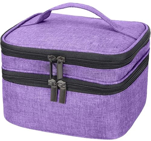 Nail Polish Organiser Bag, Double-Layer Nail Varnish Storage Case, Nail Polish Carrying Case, Gel Nail Polish Organizers