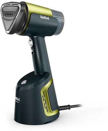 Tefal AeroSteam Handheld Garment Steamer, Revolutionary Suction Innovation, Portable Clothes Steamer & Wrinkle Remover, Fast Heat-Up, Iron Results in One Stroke, DT9810G0–Black/Forest Green