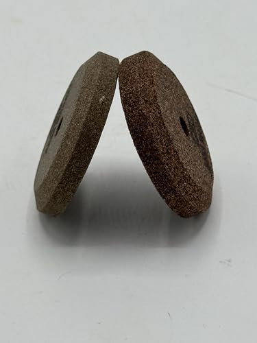 B280 BEST SOLUTIONS - COPPIA MOLE SMERIGLIO DIAMETRO 45MM - SPESS 8MM - FORO CENTR 6 MM - RICAMBIO AFFILATOIO AFFILALAMA AFFETTATRICE RGV FAC MISTRO - 1PZ GRANA FINE 1PZ GRANA GROSSA - MADE IN ITALY