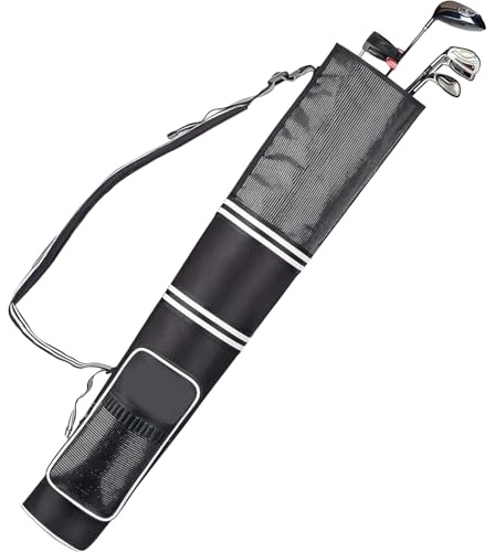 Pruojhw Tragbare Golftaschen für Herren, Golfballtasche, für 3 bis 9 Clubs, organisiert, leicht, wasserdicht, faltbar, für Turnier, Reisen, Flugzeug, Wagen, Training, Anfänger, Jugendliche,