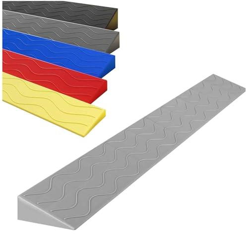 Rampa di Soglia Antiscivolo, Rampe per Sedie A Rotelle Portatili da 4-13 Cm per Porte, Canale di Salita con Tappetino Tagliabile per Interni, Soluzione Portatile Durevole,4,100 * 13 * 6cm