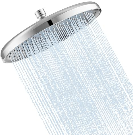 ANNWA 25cm Regenduschkopf,Duschkopf Regendusche,Regenbrause,Wasserfall Wassersparend,Rain Shower Head,Anti-Kalk-Düsen,Installierbar an der Wand oder Decke(Chrom, N1DP701ACP)