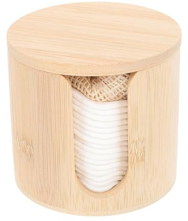 Cabilock Discos de Algodón Desmaquillantes Reutilizables de Fibra de Bambú Almohadillas Cosméticas de 3 Capas Esponja para Limpieza Facial Diaria Exfoliación Natural y