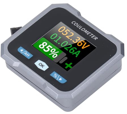 Badafaci 50A Batteriemonitor, Wasserdicht, Intelligentes Batteriemessgerät mit App, 2,4-Zoll-Display, Spannungsprüfer für Wohnmobil, Boot, Auto, Motorrad