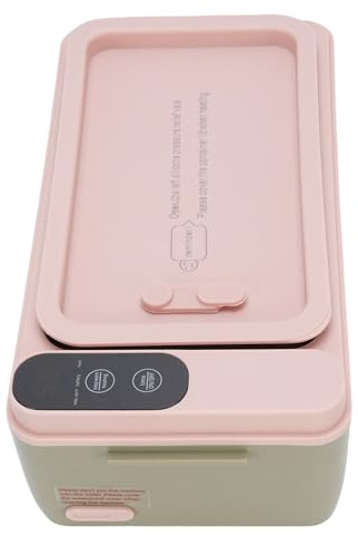 Aumotop Lunch Box Elettrico Senza Fili 40W Scaldavivande, Scaldapranzo Portatile Alimentato a Batteria per Lavoro, Lunch Box Riscaldante per Viaggi, Acciaio Inossidabile 304 (Verde)