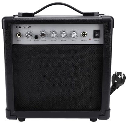 E-Gitarrenverstärker tragbar, Übungslautsprecher 6-Zoll, 220 Volt für Studio & Outdoor (EU-Stecker 220 V)