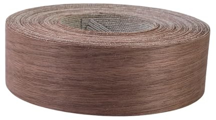 Rouleau de placage de bois Bande De Chant En Noyer Noir 3,8 Cm (1-1/2 Po), Rouleau Contreplaqué Préencollé, Bordure Placage Flexible Adhésive Thermocollante(3.8cmx4m)