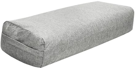 hindraem Hautfreundliches, rechteckiges Yogakissen für Bequeme Balance und effektivere Übungen. Das Kissen eignet Sich ideal zur Unterstützung der Beine und, Grau, 70 x 24 x 14 cm