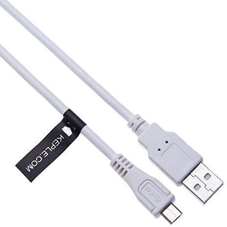 Cable Micro USB de Carga Compatible con Cámara Digital Samsung ST66, ST76, ST150F, ST200F, WB36F, MV800, MV900F, NX1, NX1000, NX1100, NX20, NX200, NX2000, NX30, NX300, NX3000, NX300M, NX500 (2m)