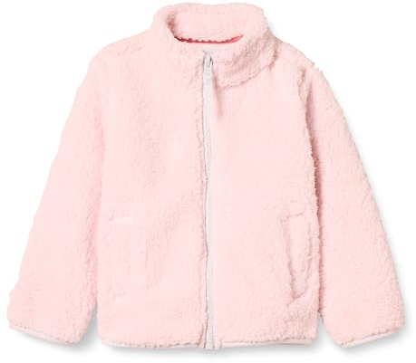 Amazon Essentials Girls' Sherpa Fleece Full-Zip Jacket, Light Pink, 8 Years