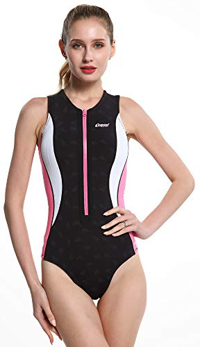 Cressi Termico Ultraspan, Costume Monopezzo Neoprene 2mm Donna, Nero/Rosa, L/4