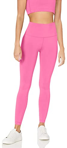 Amazon Essentials Legging de sport long à taille haute modelant (existe en grandes tailles) Femme, Rose Vif, L