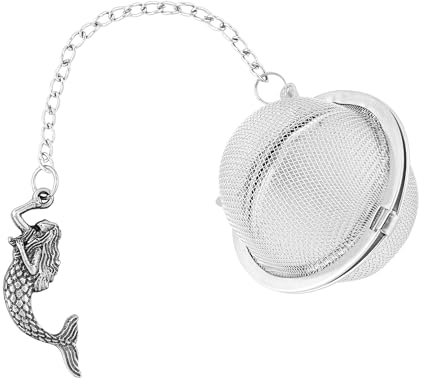 UPware 18/8 Stainless Steel 2 Inch Mesh Tea Ball Infuser/Tea Interval Diffuser/Tea Strainer Infuser with Zinc Alloy Mermaid Charm