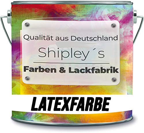 Shipley's Farben & Lackfabrik Latexfarbe Dispersionsfarbe strapazierfähige abwaschbare Wandfarbe in vielen exklusiven Farbtönen (5 l, Blau Grau)