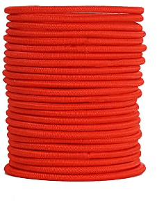 12 PCS Elastic Hair Bands, 3mm Elastic Hair Ties Ponytail Holders, Bulk Hair Ties No Metal Gentle Elastics for Women Men Girls Kids (Red)