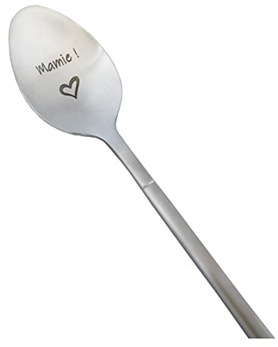 Cucchiaio con messaggio d'amore, idea regalo originale e personalizzato per una festa, Natale o compleanno, cucchiaino da caffè/dessert con scatola regalo