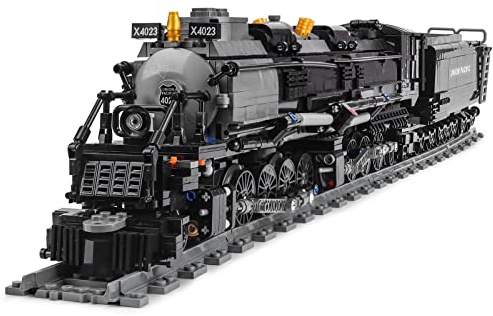Chunbrommisam Steam Model Train Building Blocks, Build The Train Building Bricks Set, Large Locomotives Display Toy with Train Tracks,Top Present for Train Lovers (1608 Pcs)