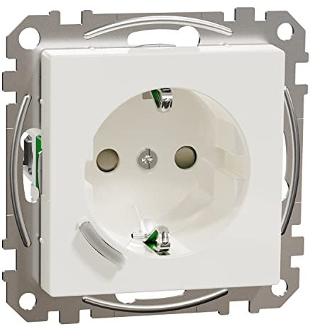 Schneider Electric Merten Schuko-Steckdose, MEG2380-0319 | Smart Home Connected, 16A, Kompatibel mit Alexa und Google Home, System M, polarweiss glänzend