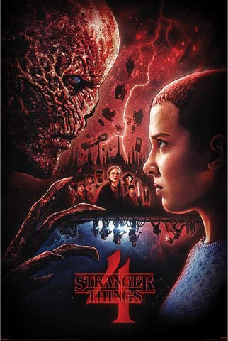 empireposter Stranger Things 4 - You Will Lose - Poster Plakat Druck - Größe 61x91,5 cm + 2 St Posterleisten Alu 63 cm