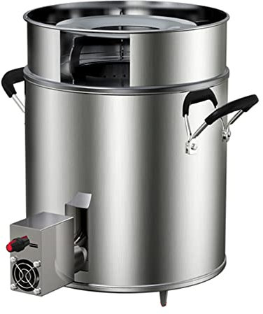 YYUINU 30,5 cm Tragbare Rauchfreie Feuerstelle Mit Ständer Und Zugluftabdeckung, Edelstahl-Lagerfeuer-Holzfeuerstelle Für Camping Und Kochen Mit Tragbarem Elektrischem Gebläse, Windproof Version