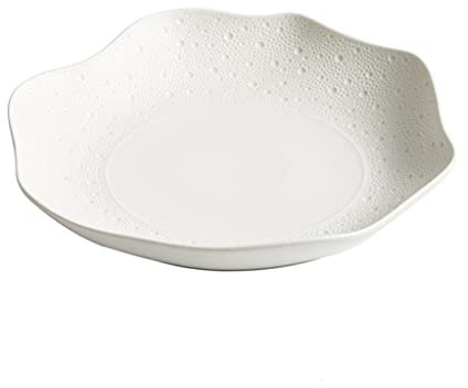 Plato llano Platos llanos grandes y modernos Plato para servir Plato para servir Platos fríos Plato de cocina poligonal de cerámica para el hogar Plato de concepción artística Plato frío Fusion Plat