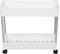 DOITOOL Carrello Portautensili A 2 Ripiani In Plastica Carrello Cucina Con Ruote Carrello Bagno Scaffale Portaoggetti Porta E Verdura Bianco