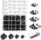 1180Stk Schrauben und Muttern Sortiment Set,M2/M3/M4/M5 schwarze Innensechskant,maschinenschrauben dübel set, Gewindemaschinen Sechskantschrauben Dübel Geräteschrauben