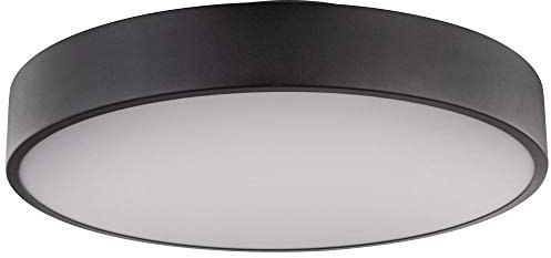 GLOBO Deckenleuchte mit Fernbedienung Deckenlampe dimmbar Tageslichtleuchte Decke, CCT, schwarz, 1x LED 24W 1350Lm, D 40 cm