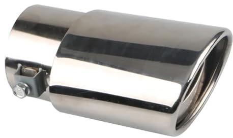 MOCNT Tubo di Scarico per Auto Acciaio Inossidabile Terminale di Scarico Silenziatore Punta di Scarico Coda Tubo di Scappamento Modificato Uscita Singola Dritto Argento