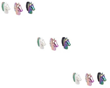 Mipcase 9pcs Clean Nail Dust Brush for Cleaning Use Nail Cleaning Brush Unicorn Molding Design for French Manicure and Salon Use