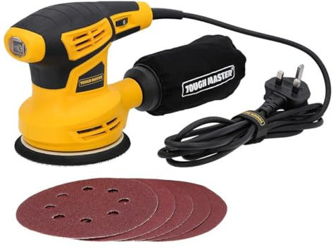 TOUGH MASTER Orbital Sander 125mm, 6 Variable Speed, Random Orbit Sander 13000RPM, Electric Sander with Dust Collection Ideal for Sanding, Polishing Wood, DIY, Home Improvements
