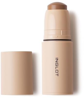 Inglot Cremiger Bronzer-Stick | Natürliches Konturieren und Einfache Anwendung | Langanhaltender Effekt | Feuchtigkeitsspendende Formel zum Modellieren des Gesichts | Warm Brown 112 | 6,2 g