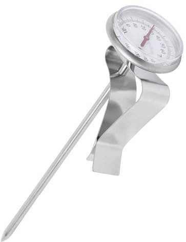 TIKATARER Lebensmittelthermometer, ca. 38g-44g / 1,3oz-1,6oz Wasserthermometer mit Verstellbarem Clip Thermometer Zum Kochen für die Zubereitung von Kaffee, Milch, Süßigkeiten,