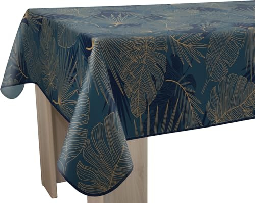 Le linge de Jules Olinda - Tovaglia antimacchia rettangolare, 150 x 300 cm, colore: Blu