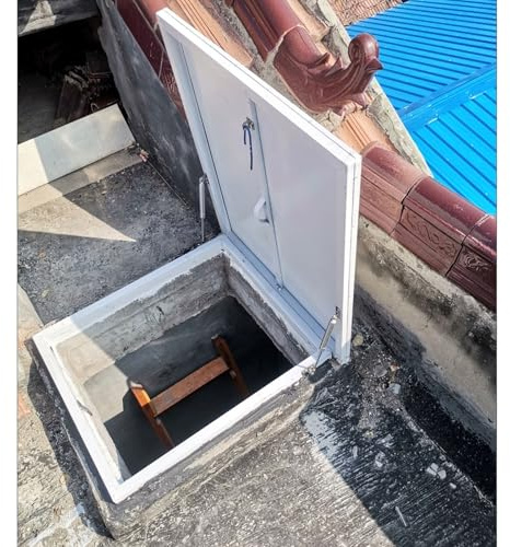 CHZDPP Heavy Duty Attic Hatch Cover, Customizable Egress Skylight for Basement/Warehouse/Storeroom, Large Household Window Well Covers for Rainproof/Anti-Theft(28x44in(71x111.8cm))