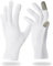 BUTBU Guantes Hidratantes Durante La Noche, 5 Pares Guantes Algodon Dermatologicos, Guantes Algodón para Pantalla Táctil Para Manos Secas Eccema Guantes De Tratamiento De Spa De Manos, Blanco