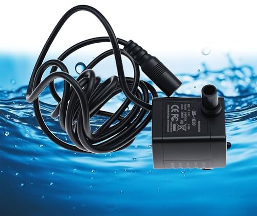LEVANLIGHT DC 12V Solar Small Pump - JT-280 500L/H Aquariums Pumps for Water Feature - Waterproof Amphibious Mini Solar Powered Fountain Pump Fitter Garden Pond Fish Tank Pet Feeder Low Noise UK