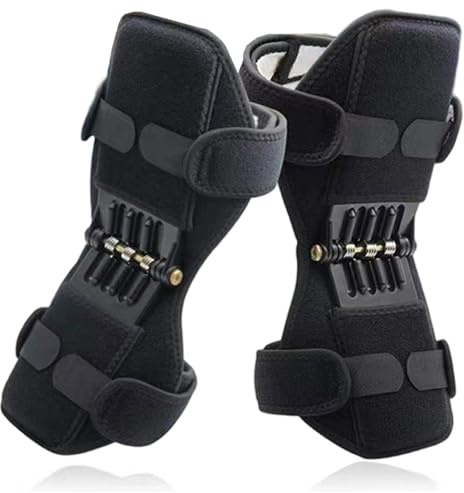 Estabilizador de rodilla, 2 unidades, soporte de rodilla ajustable para lesiones o cirugía, soportes ergonómicos para aliviar el dolor con resorte para mujeres y hombres, soporte para rótula